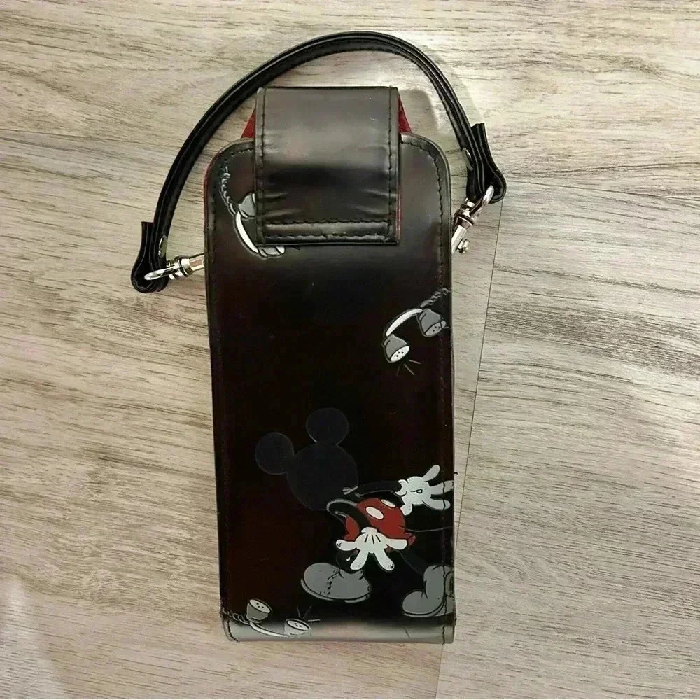 Vintage Mickey Mouse Disney Parks Store Leather Cell Phone Pouch Case Holder